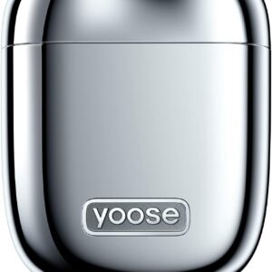 Mini Shaver On-The-Go, Portable Alloy Electric Shaver for Men, Cordless Travel Shaver, Dry Shave, USB-C Rechargeable Electric Razor, IPX7 Waterproof, Easy Cleaning, Battery Indicator, Silver