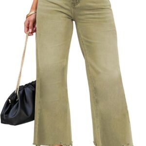 LOLONG High Waisted Flare Jeans for Women Casual Bell Bottom Denim Pants